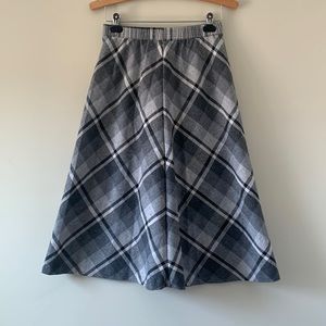 Vintage plaid circle skirt